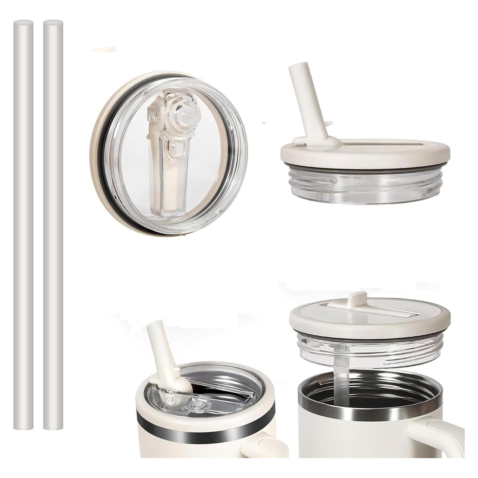 Paquete de 2 tapas de paja Fvaql para vaso Stanley 40 oz