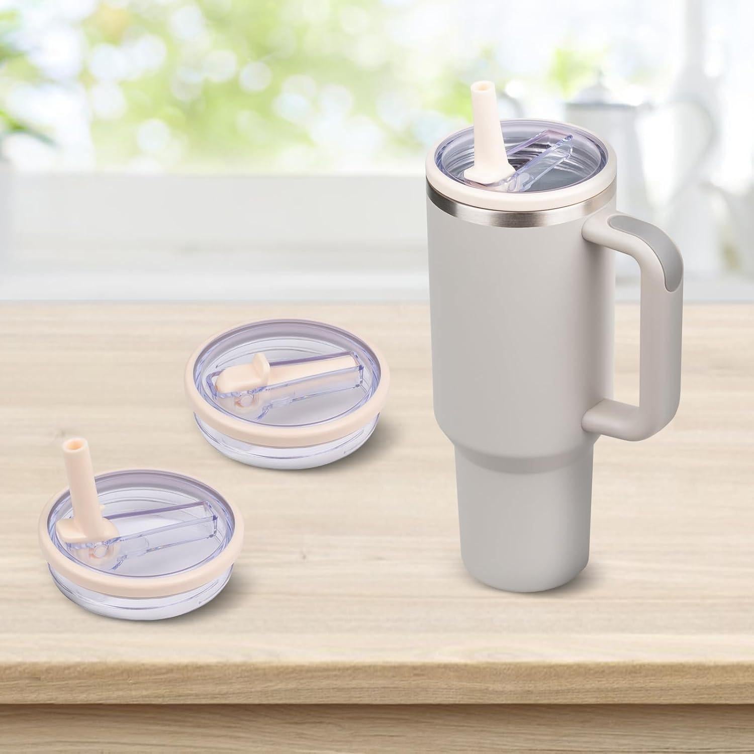 Paquete de 2 tapas de paja Fvaql para vaso Stanley 40 oz