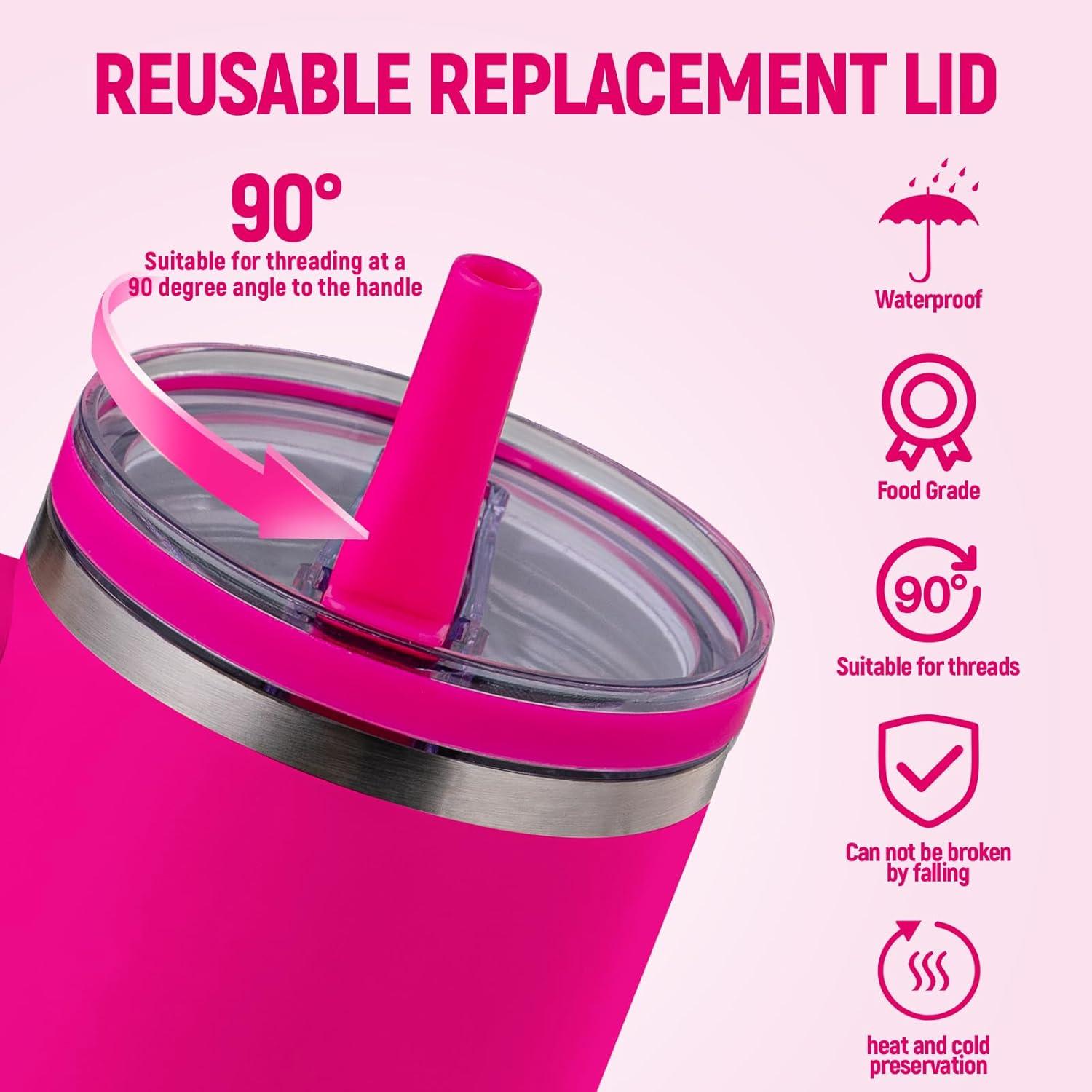 Tapa de Popote Morla para Vaso Stanley 40 oz/64 oz - Fucsia 2-Pack