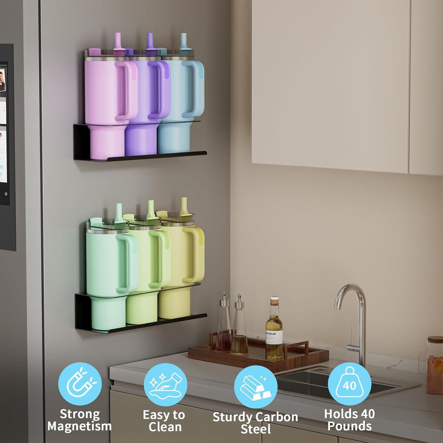 Organizador Magnético de Botellas Nardo Visgo para Stanley 30 y 40 oz