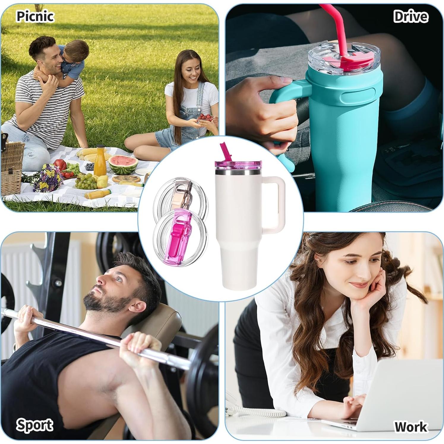 Paquete de 2 tapas de repuesto Suohheh para vaso Stanley 40 oz