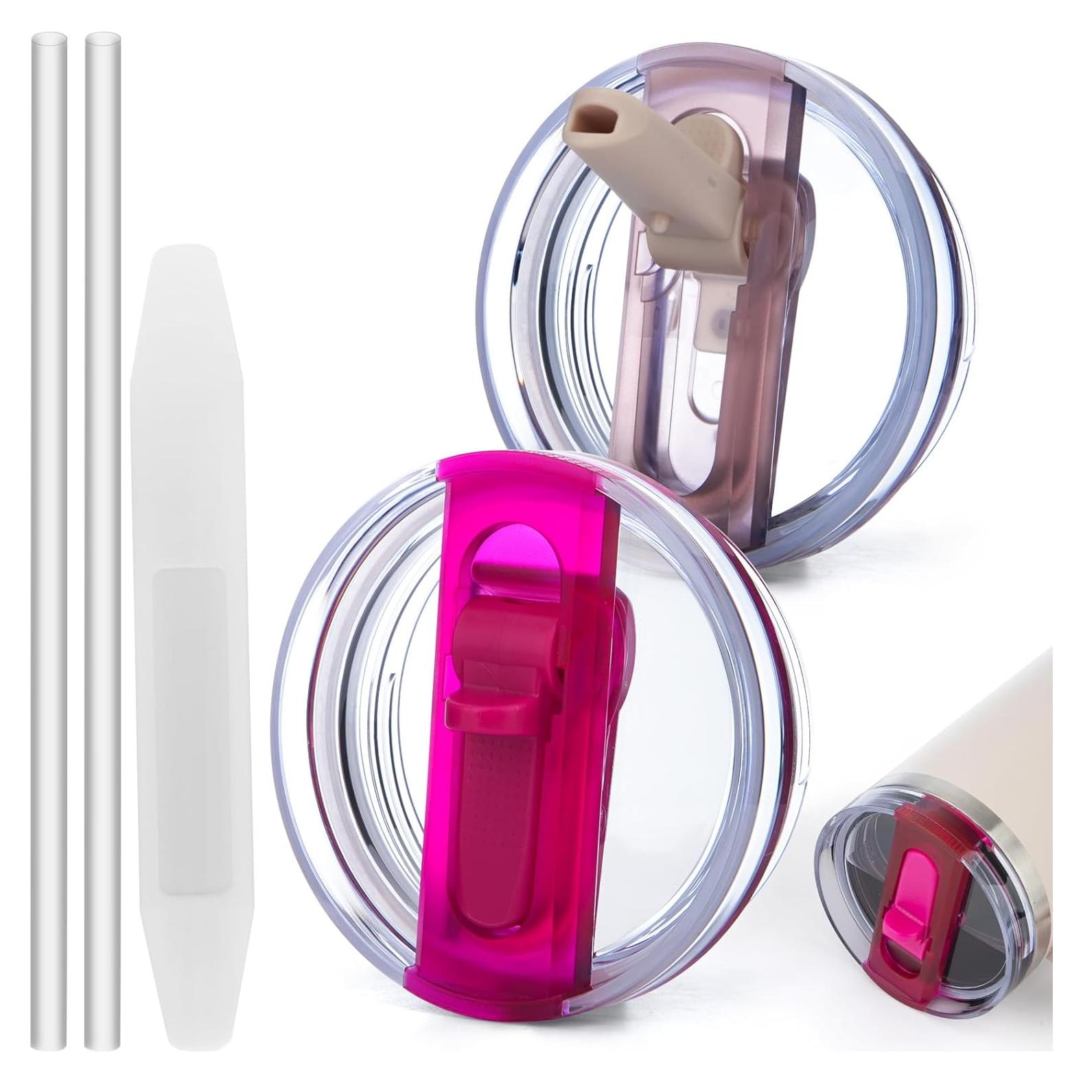 2 Tapas de Vaso 40oz Genérico a Prueba de Fugas con Popote