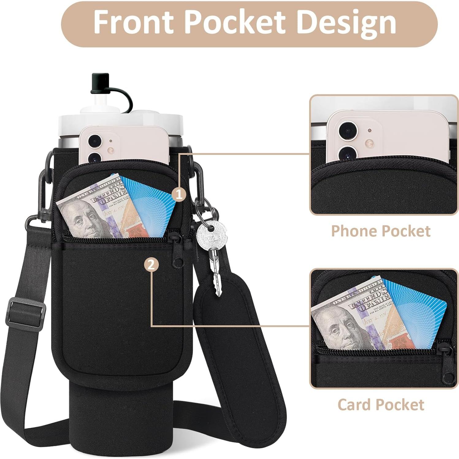 Bolsa Portabotellas AceTreker Neopreno 40 oz con Correa