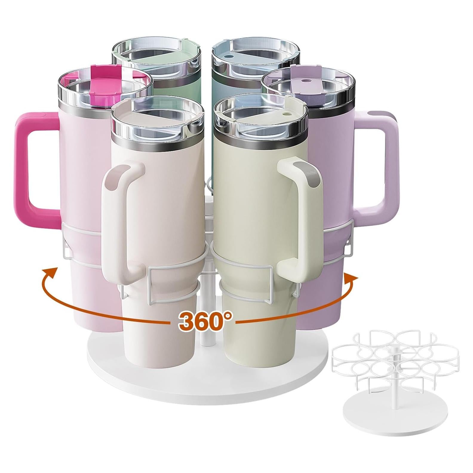 Organizador Rotativo para Botellas de Agua Kssiaz 40 oz Blanco