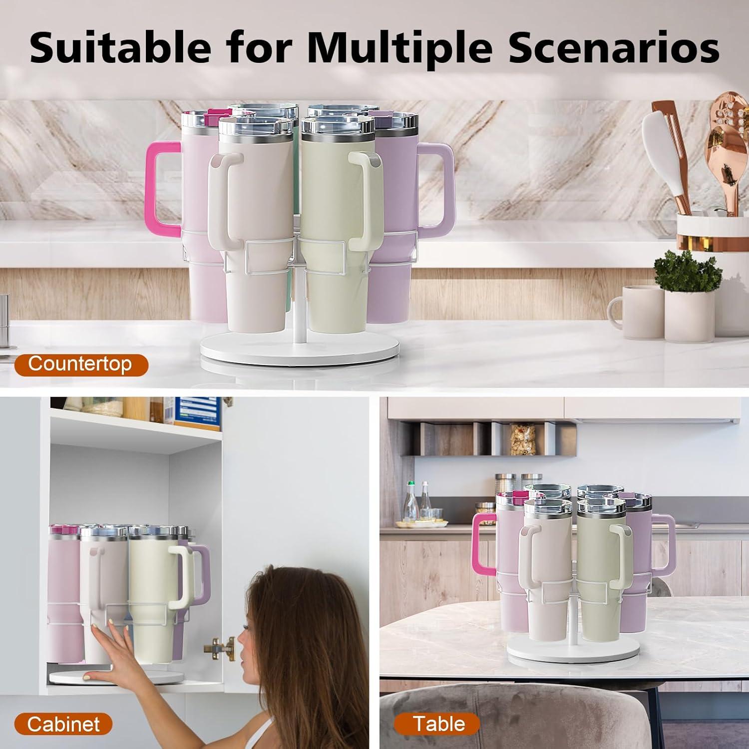 Organizador Rotativo para Botellas de Agua Kssiaz 40 oz Blanco