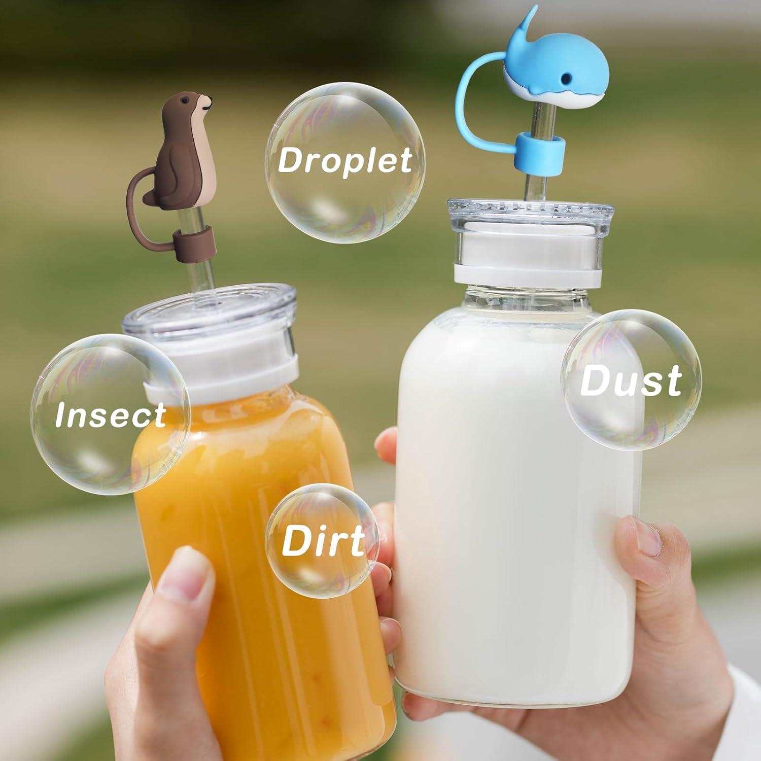 6 Tapas de Pajita de Silicona HLUWA para Taza Stanley 30/40 Oz