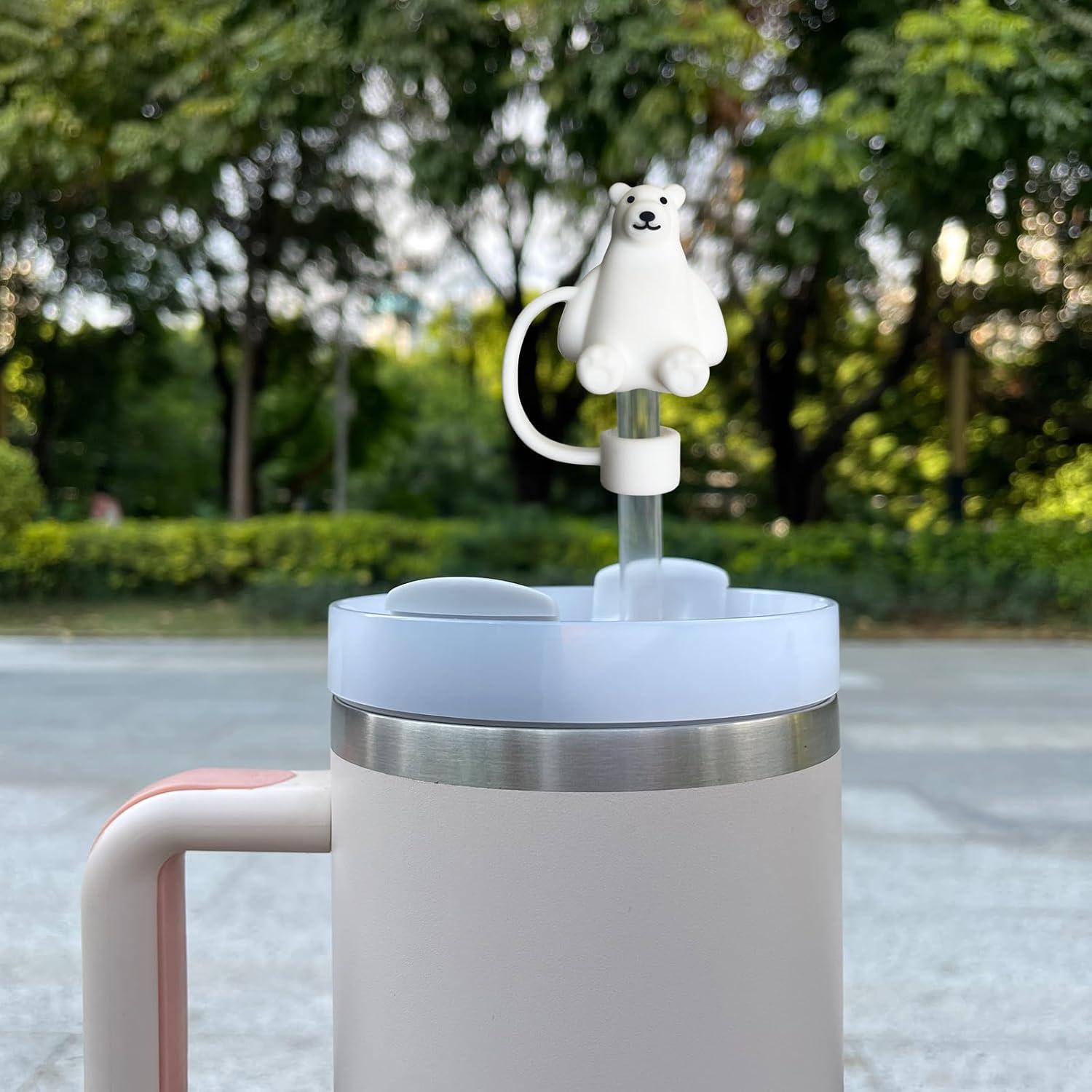 6 Tapas de Pajita de Silicona HLUWA para Taza Stanley 30/40 Oz