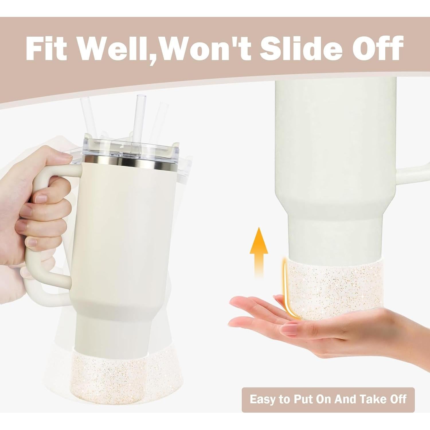 Bota de Silicona Brillante CHEMLLC para Stanley Cup 20-40 oz