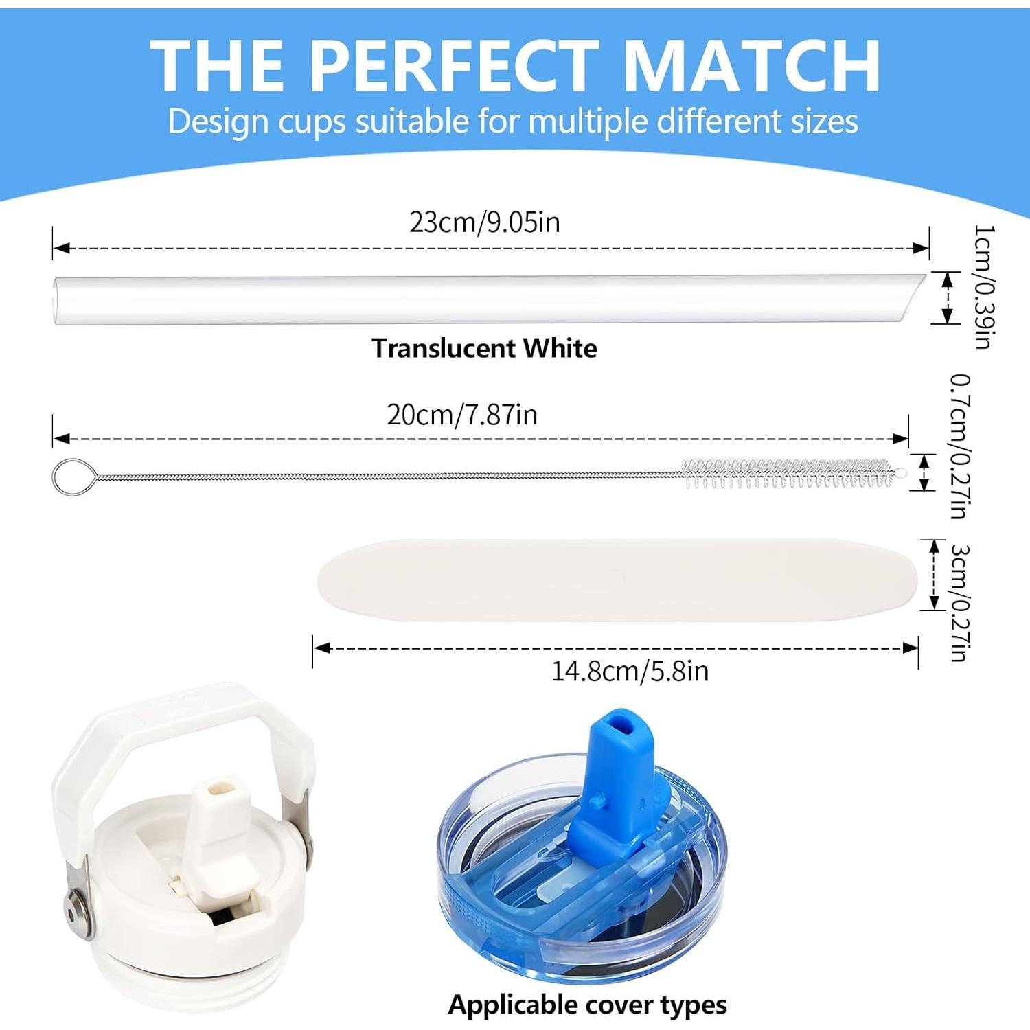 Juego de Pajitas Reutilizables Acuewuja para Stanley 14-64 oz