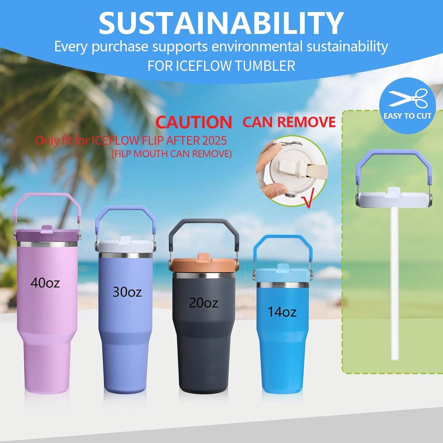 Juego de Pajitas Reutilizables Acuewuja para Stanley 14-64 oz