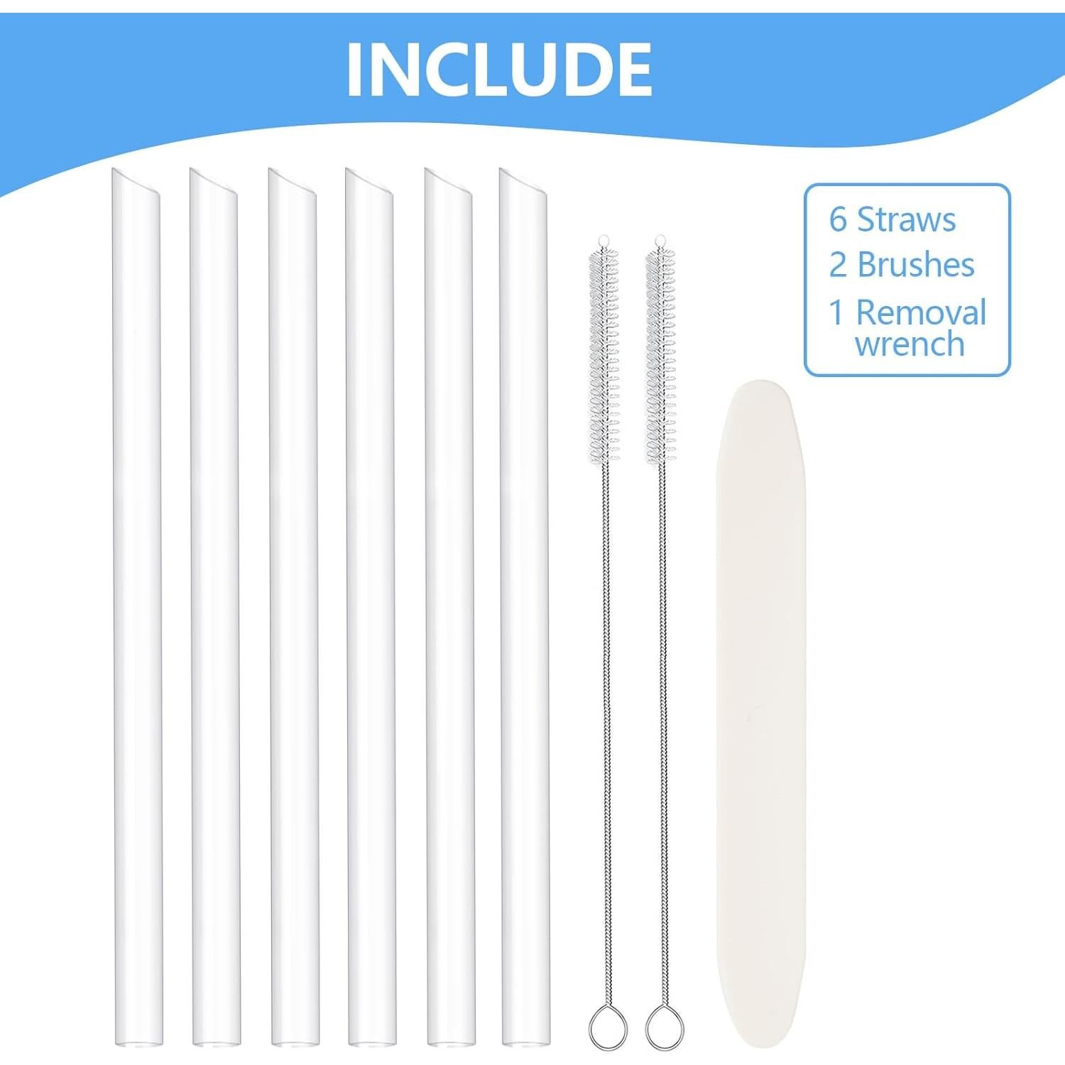 Juego de Pajitas Reutilizables Acuewuja para Stanley 14-64 oz