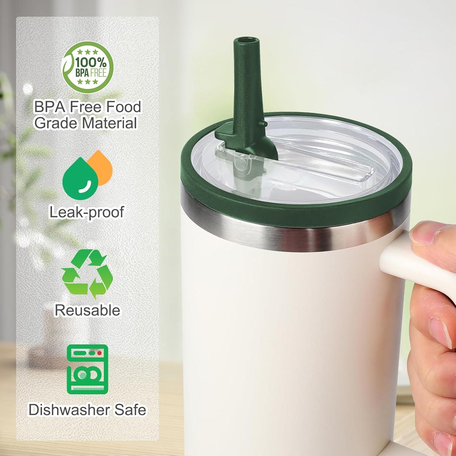 Tapa de Popote Flip Stanley 40 OZ Verde Militar - 2 Piezas