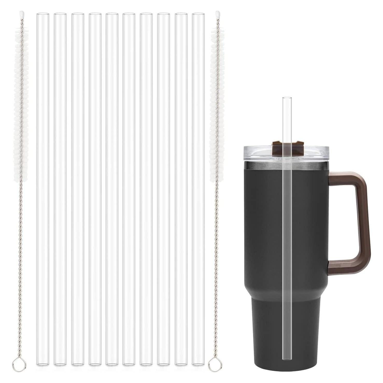 Paquete de 10 Popotes Reutilizables Beonsky para Taza Stanley 40 oz 64 oz