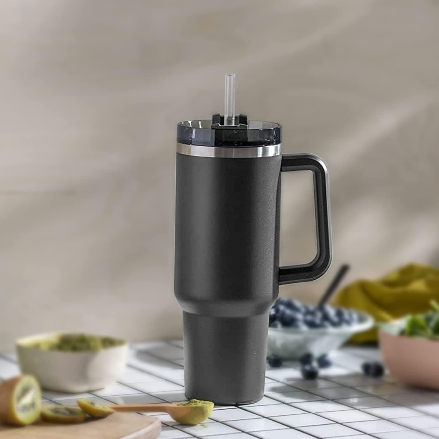 Paquete de 10 Popotes Reutilizables Beonsky para Taza Stanley 40 oz 64 oz