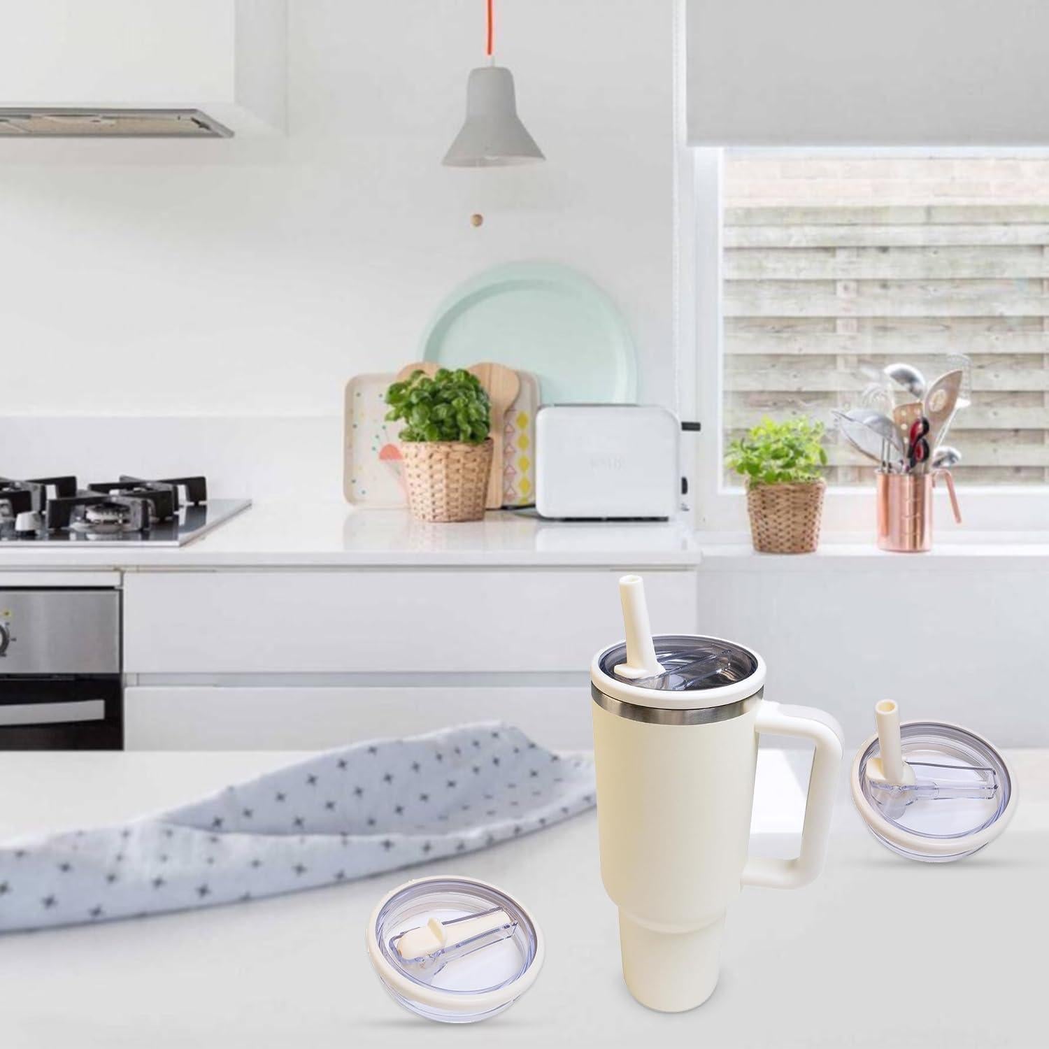 Tapa de Popote THOVY para Vaso Stanley 40 oz - A Prueba de Fugas - Paquete de 2