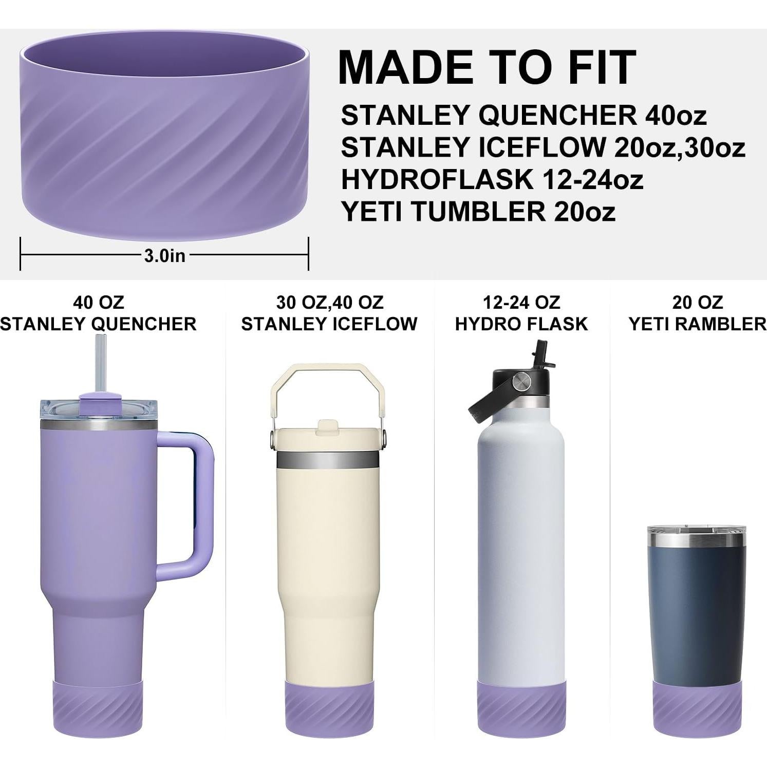 Botín de Silicona Antideslizante Affute para Botellas 12-40 oz