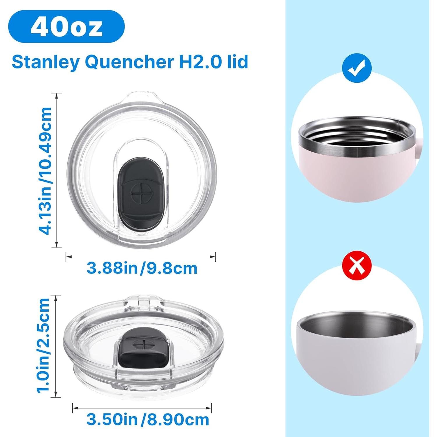 Tapa de Reemplazo Bluwing para Taza Stanley 40 oz - A prueba de polvo