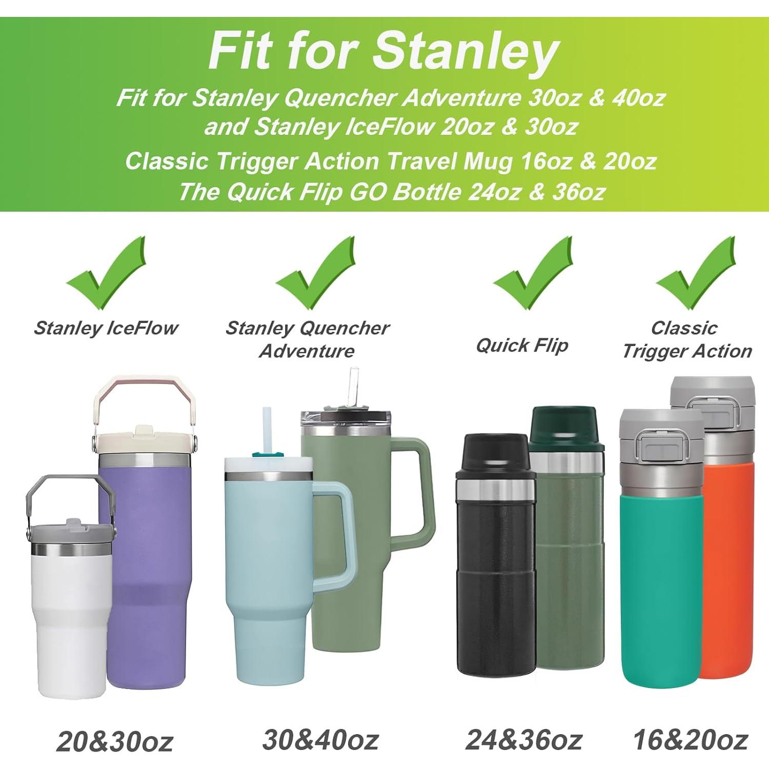 Manga de Silicona AIERSA para Botellas Stanley 2 Pcs Negro
