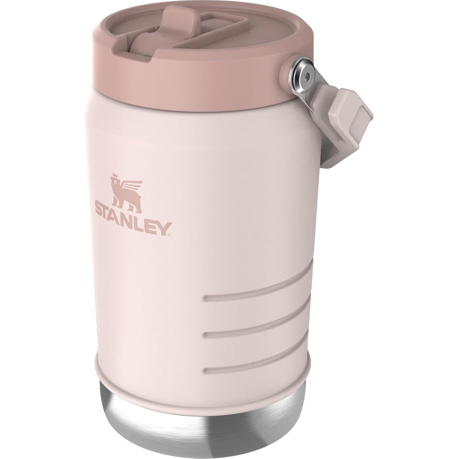Jarra Stanley IceFlow 2.0 con Popote 1.18L Acero Inoxidable Cuarzo Rosa