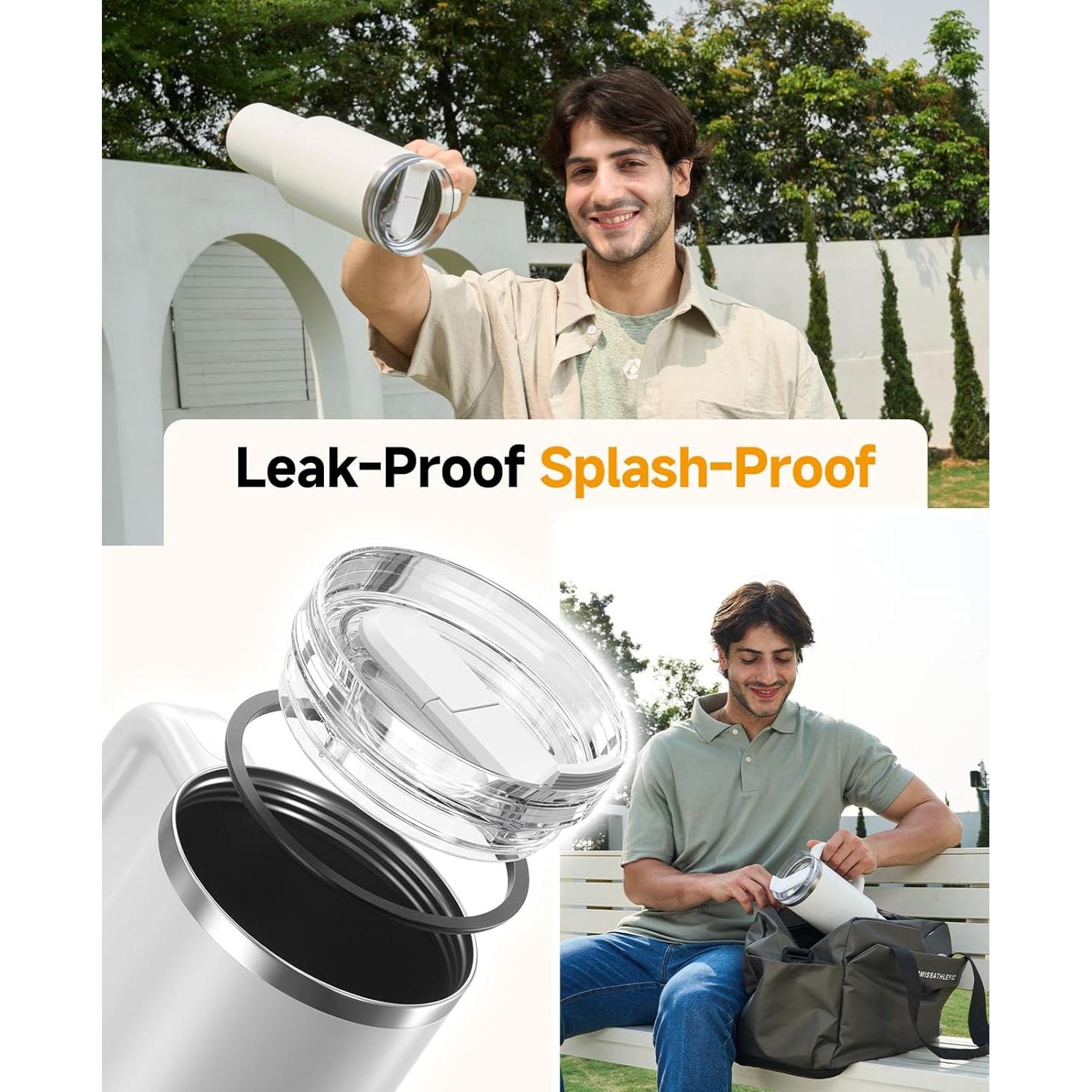 Paquete de 2 tapas plegables Skyease para vaso Stanley 40 oz