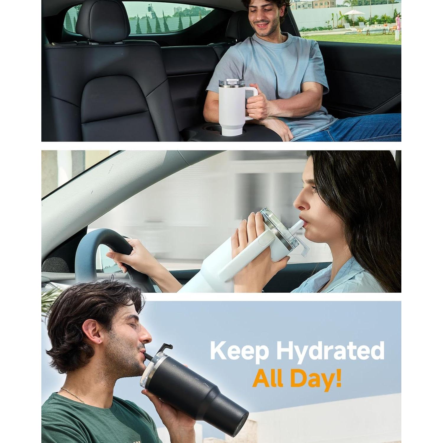 Paquete de 2 tapas plegables Skyease para vaso Stanley 40 oz