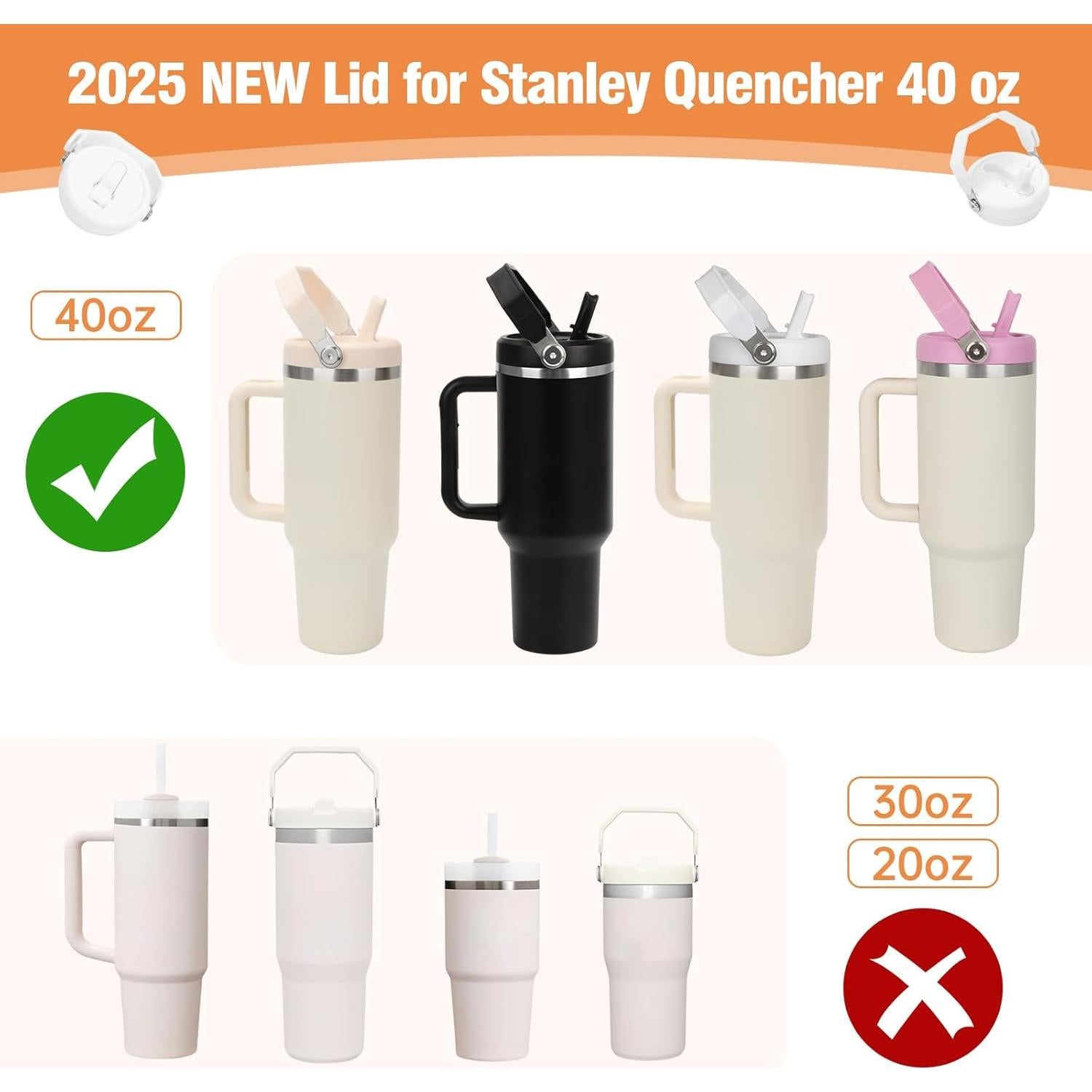 Tapa Plegable a Prueba de Fugas XHJH para Vaso Stanley 40 oz