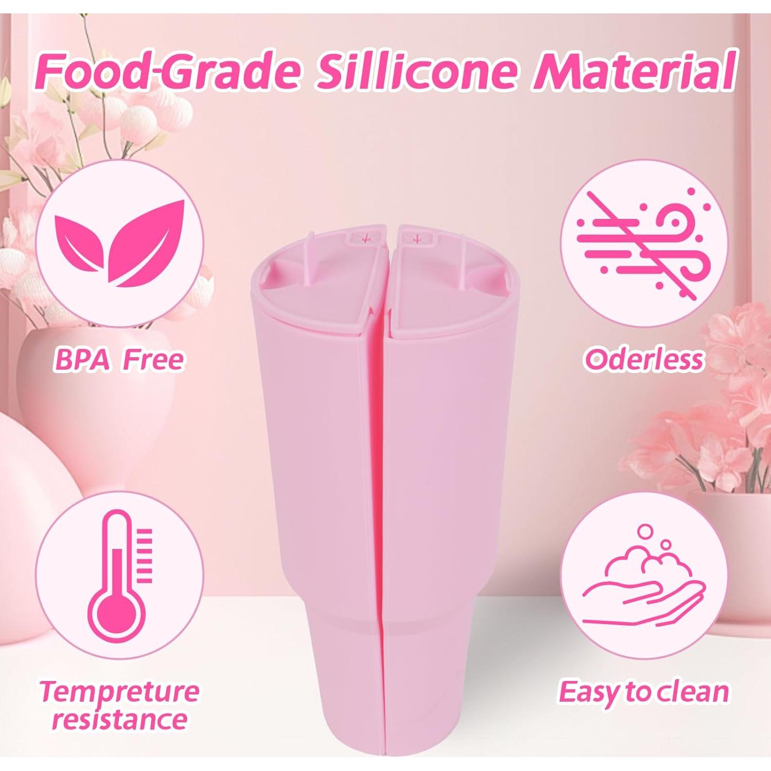 Divisor de Bebidas 2-en-1 Rosa para Vaso Stanley 1.18L