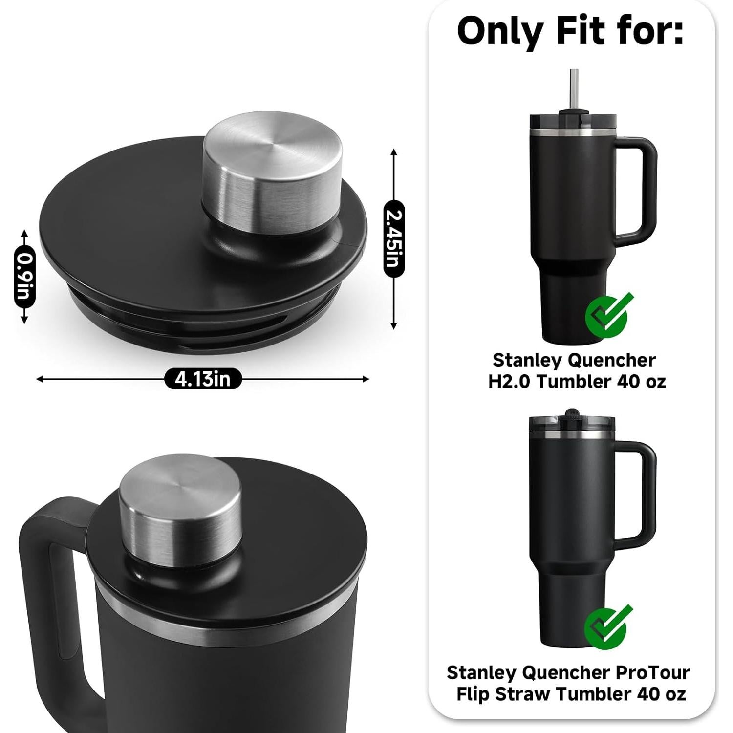 Tapa a Prueba de Fugas Xxerciz para Vaso Stanley 40 oz Negra