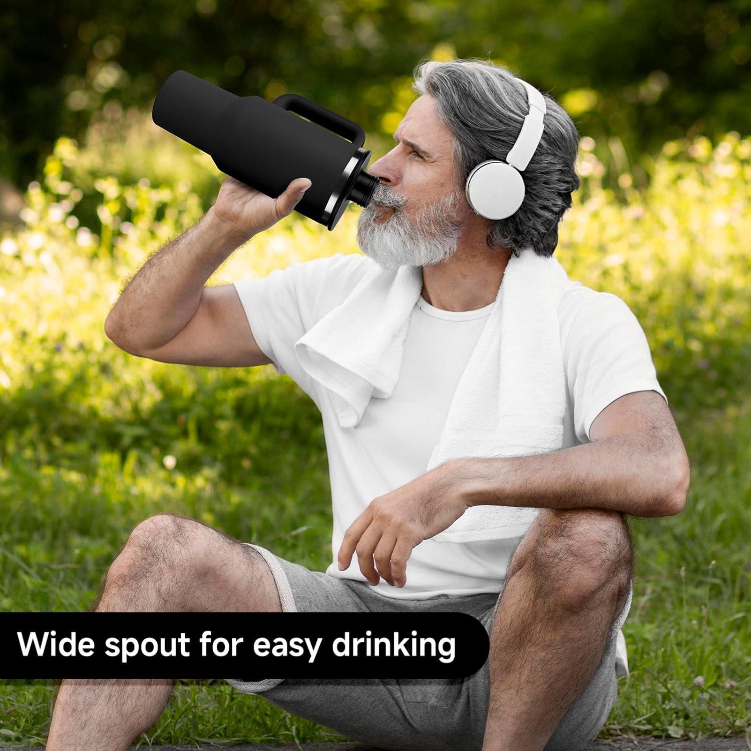 Tapa a Prueba de Fugas Xxerciz para Vaso Stanley 40 oz Negra