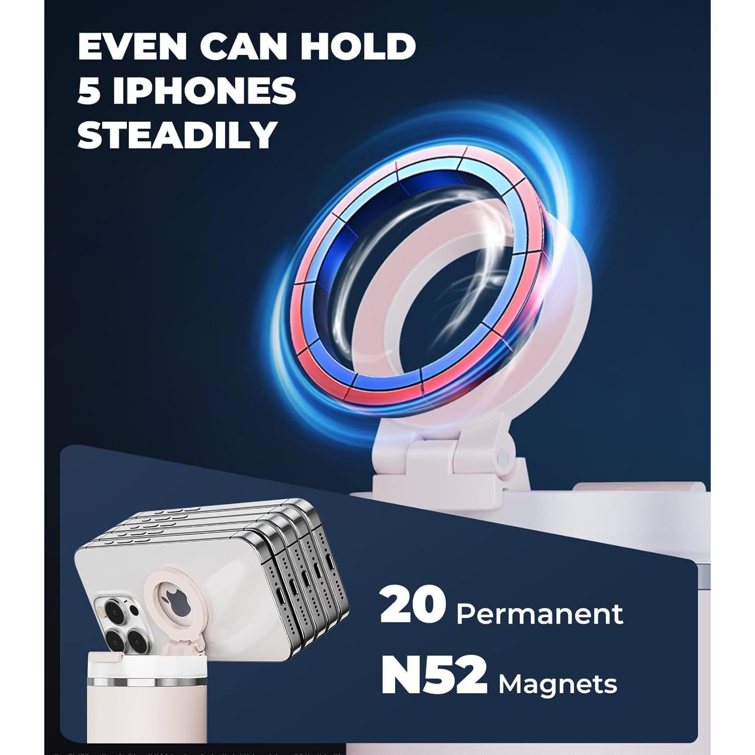 Soporte Magnético Litaget para Taza Stanley 40oz Cuarzo Rosa