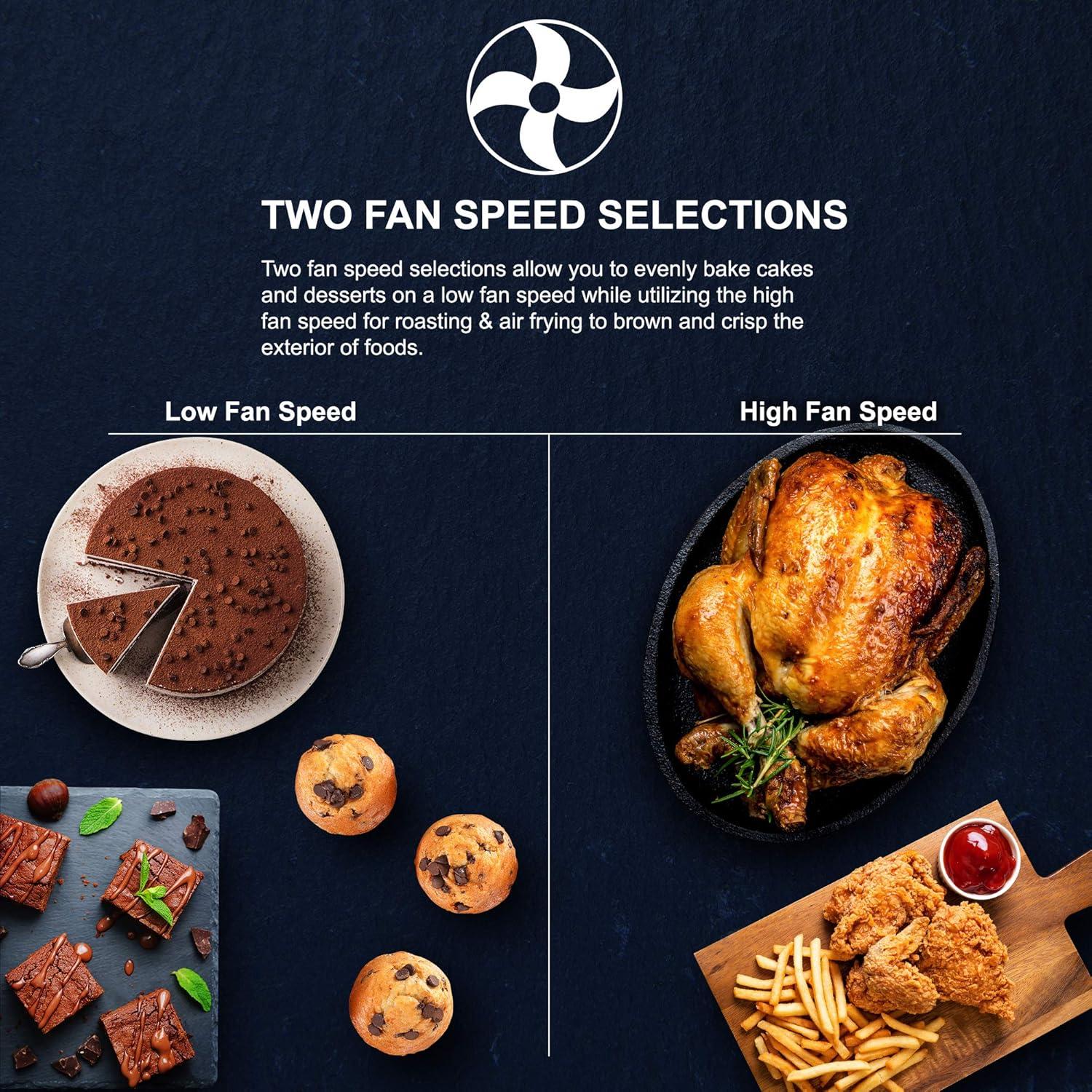 Horno Freidor Eléctrico Elite Gourmet EAF9100 25L 1640W