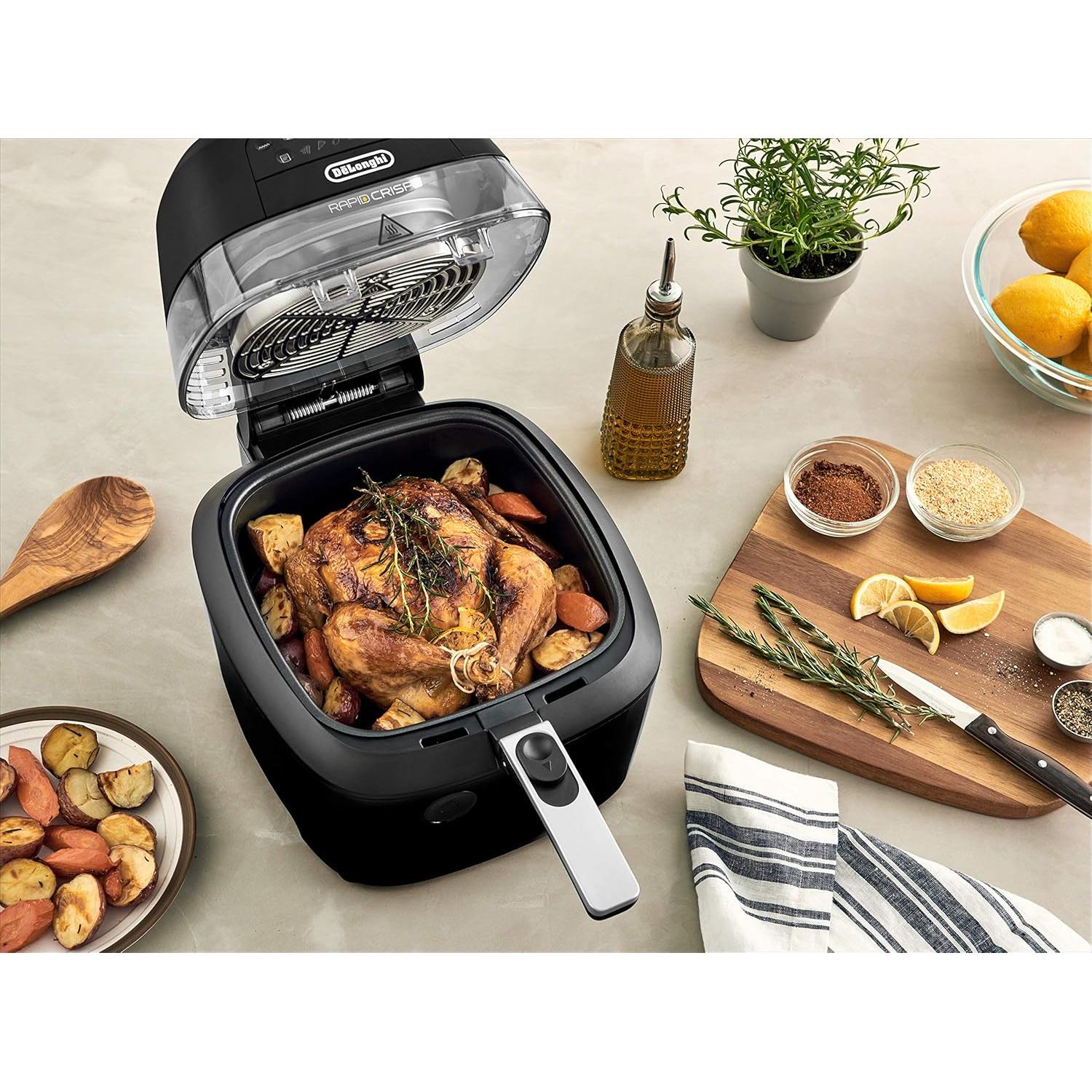 Freidora de Aire De'Longhi Rapid Crisp 4.73L 1700W Negra