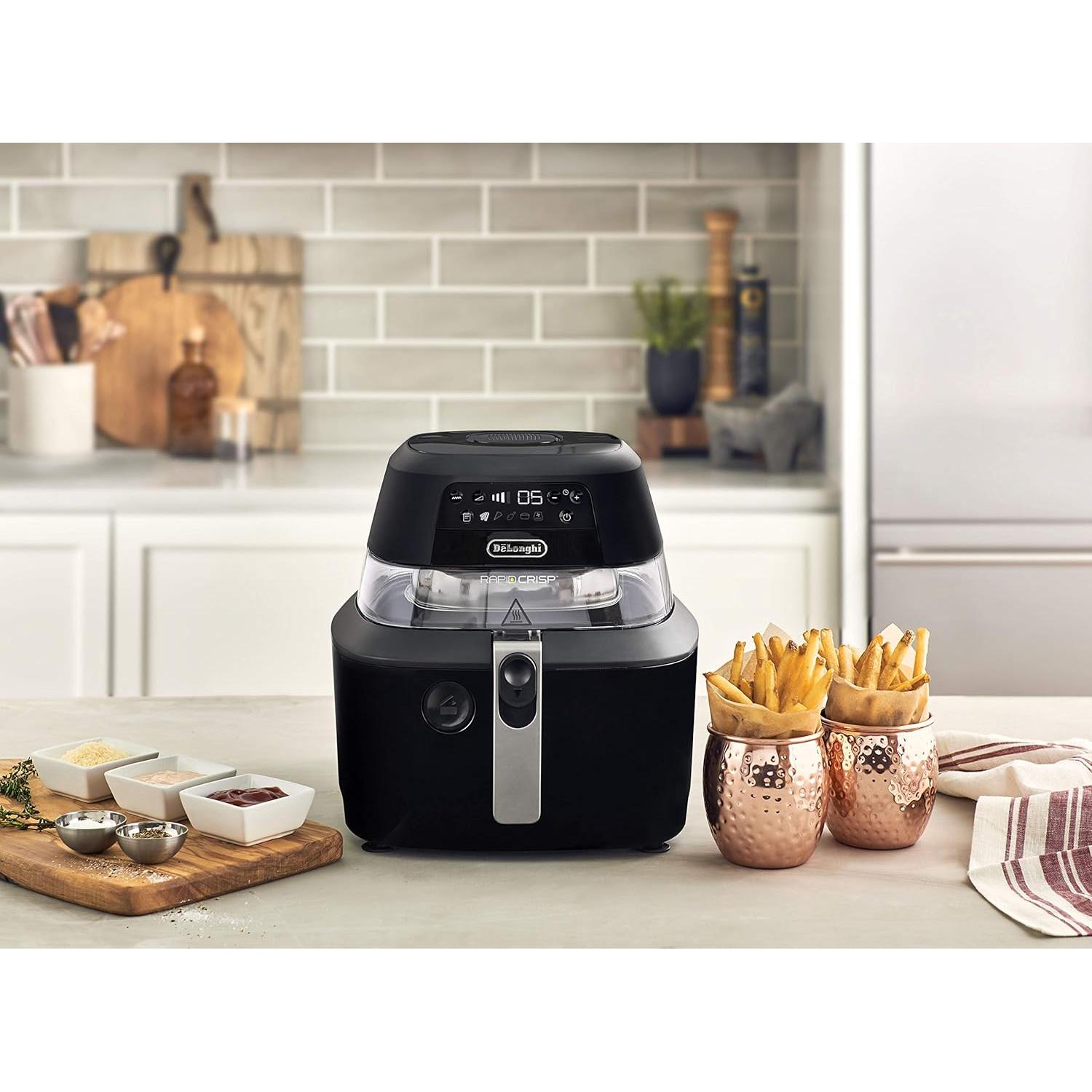 Freidora de Aire De'Longhi Rapid Crisp 4.73L 1700W Negra