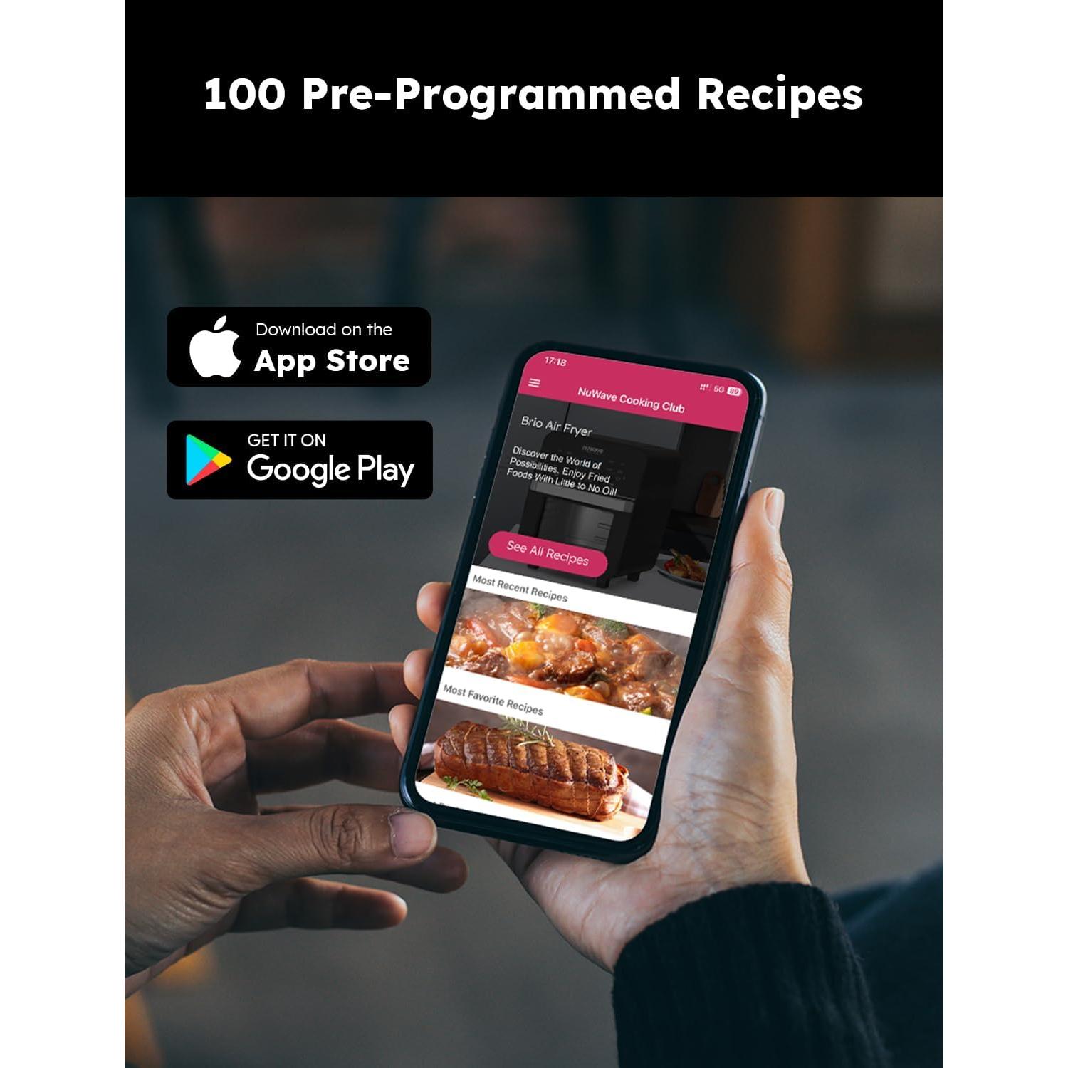 Horno de Freír al Aire Nuwave Brio 15.5Qt XL Acero Inoxidable