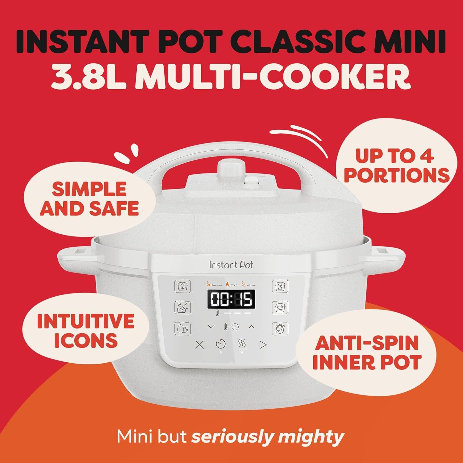 Olla a Presión Instant Pot 4QT Sal Marina 7 en 1 Compacta