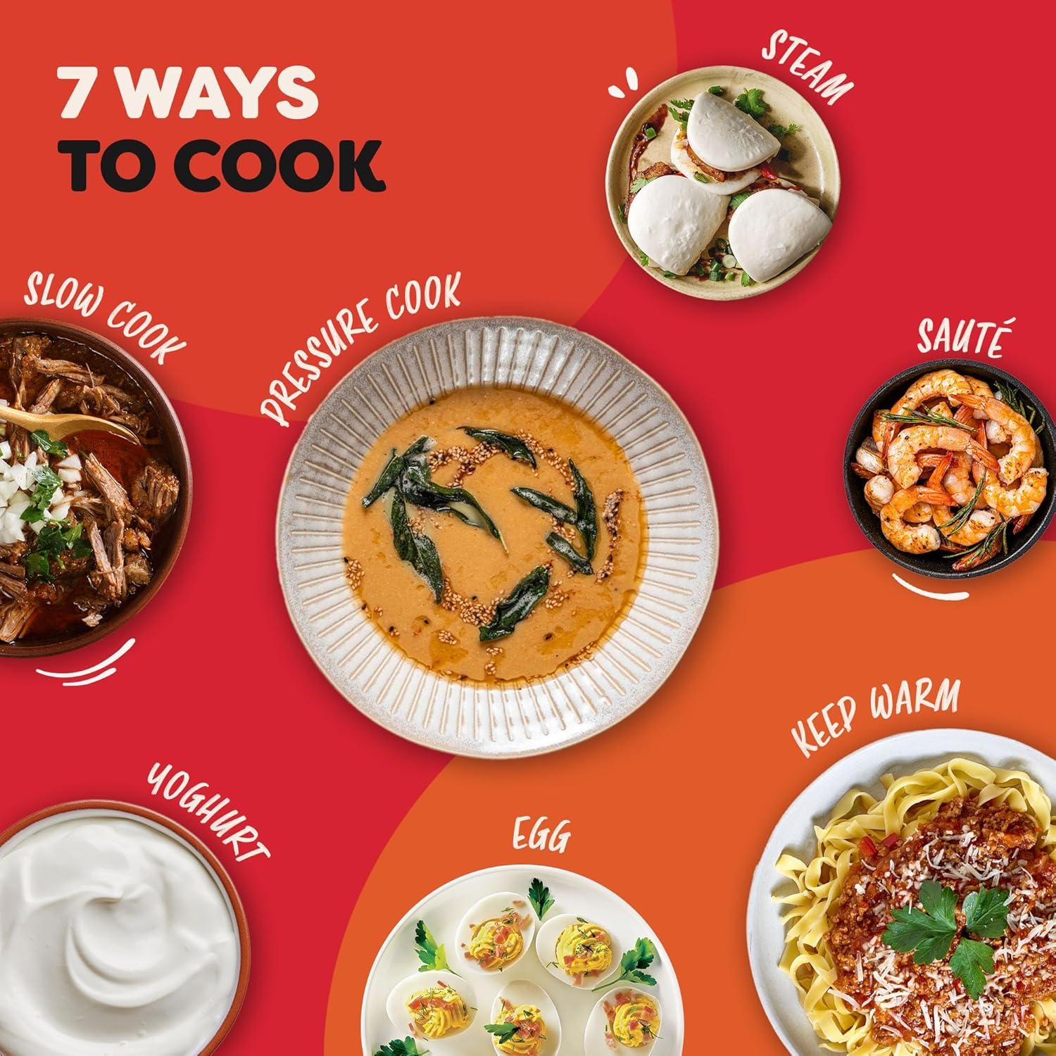 Olla a Presión Instant Pot 4QT Sal Marina 7 en 1 Compacta