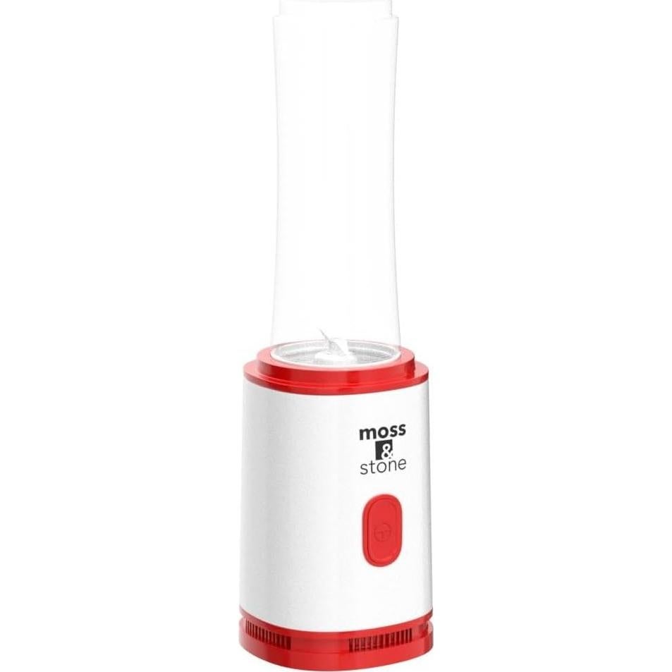 Licuadora Personal Moss & Stone 20 oz Blanca y Roja 250W