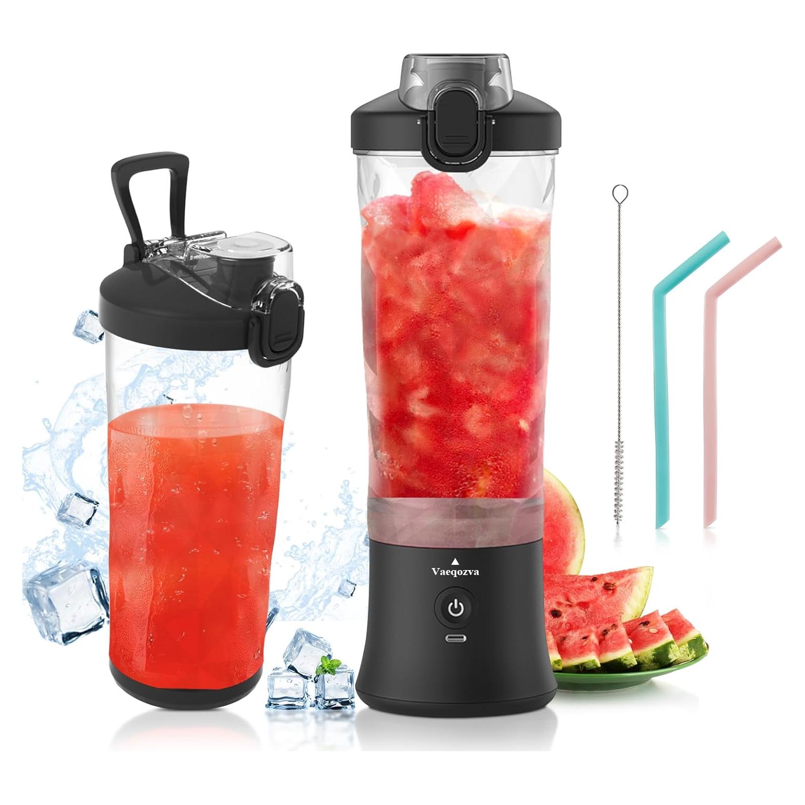 Licuadora portátil Vaeqozva 600ml recargable USB 240W