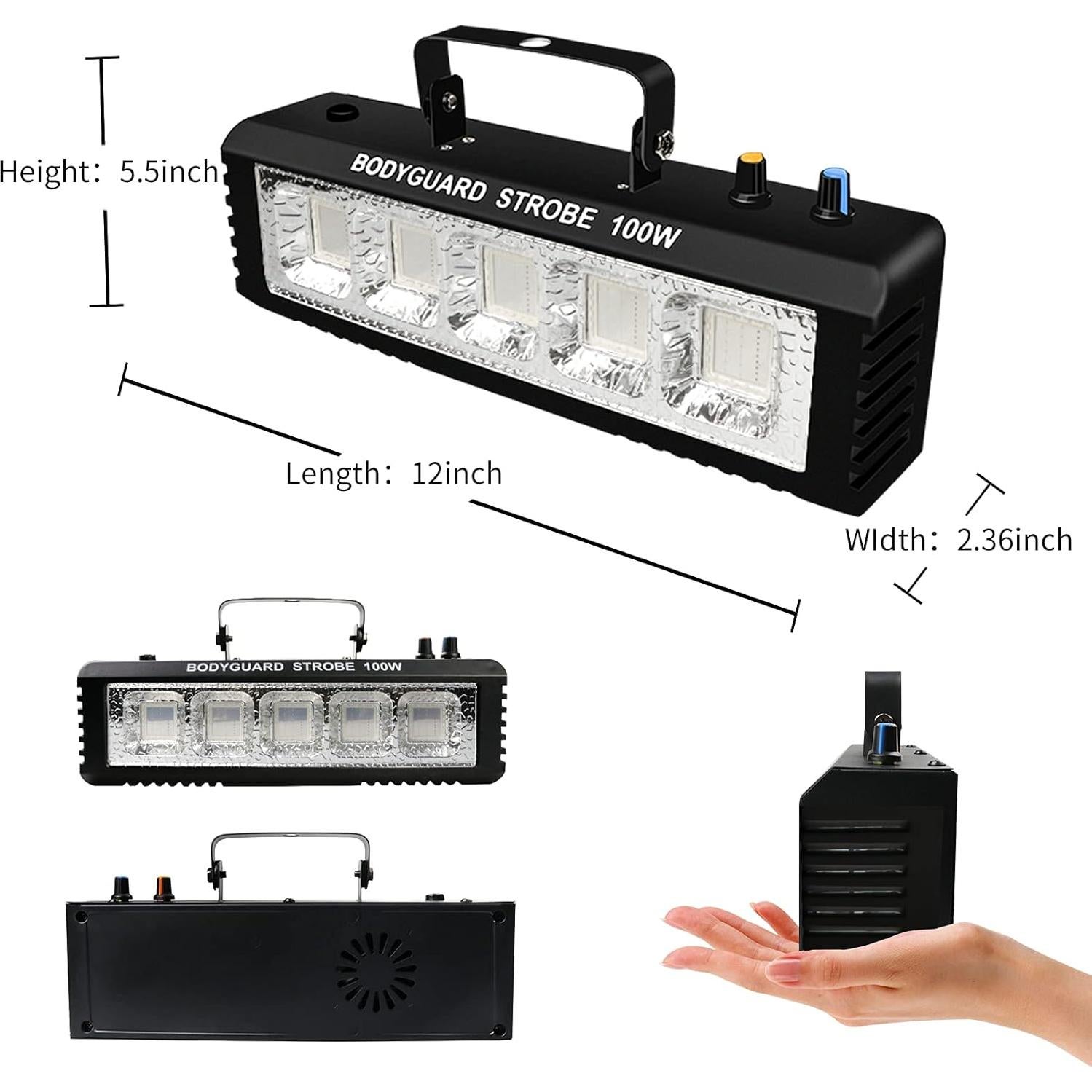 Luz Estroboscópica LED Ecostrobe 100W Control Remoto RGB