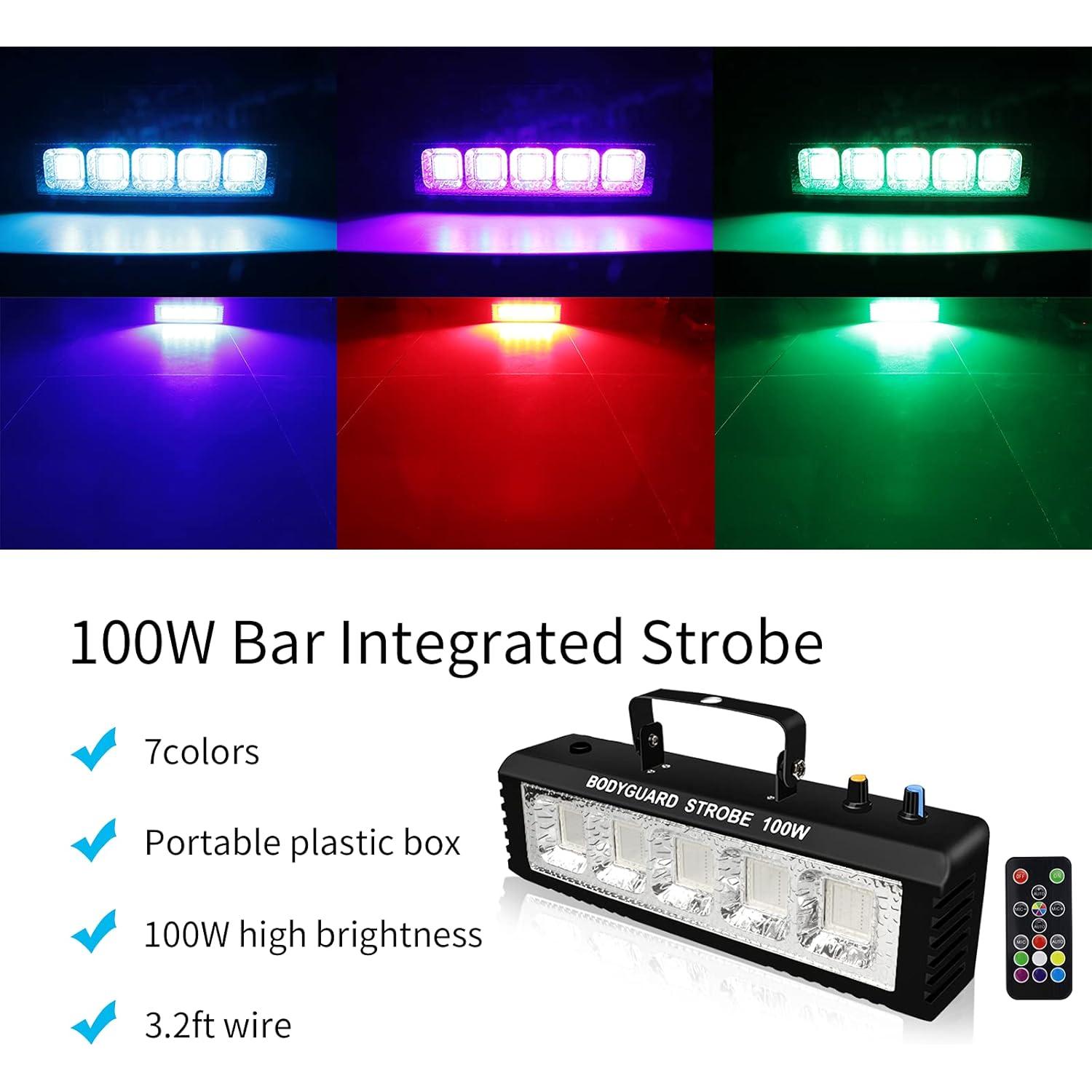 Luz Estroboscópica LED Ecostrobe 100W Control Remoto RGB