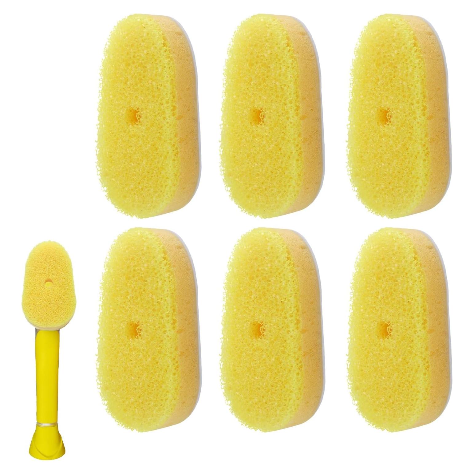 6 Cabezas de Repuesto para Dish Daddy Runhike - Esponjas No Rayantes
