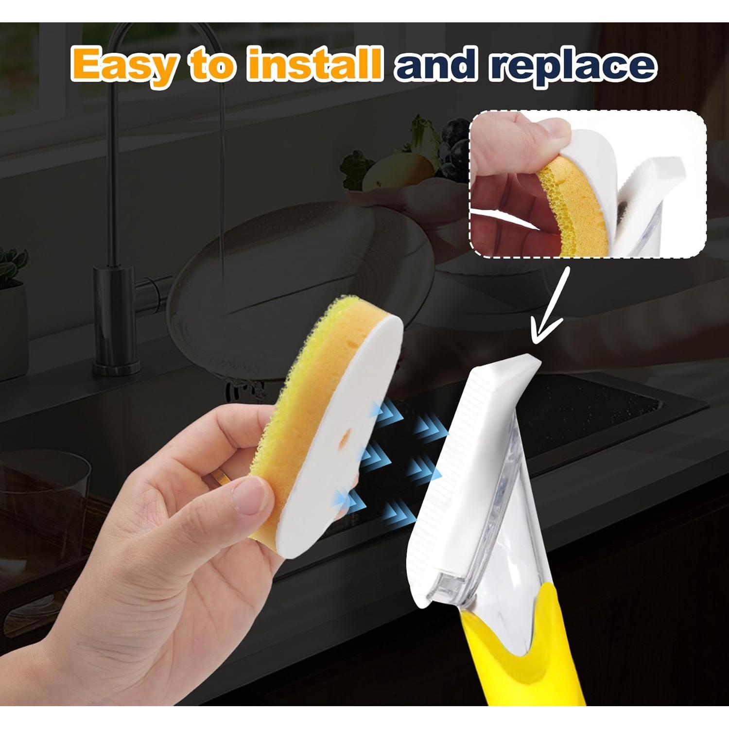 6 Cabezas de Repuesto para Dish Daddy Runhike - Esponjas No Rayantes