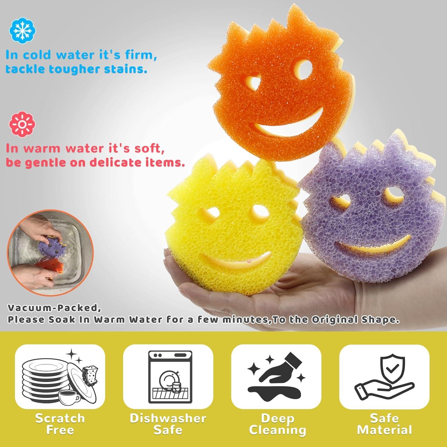 Esponjas de Fregar Saiqiang, Paquete de 15 Doble Cara 10cm