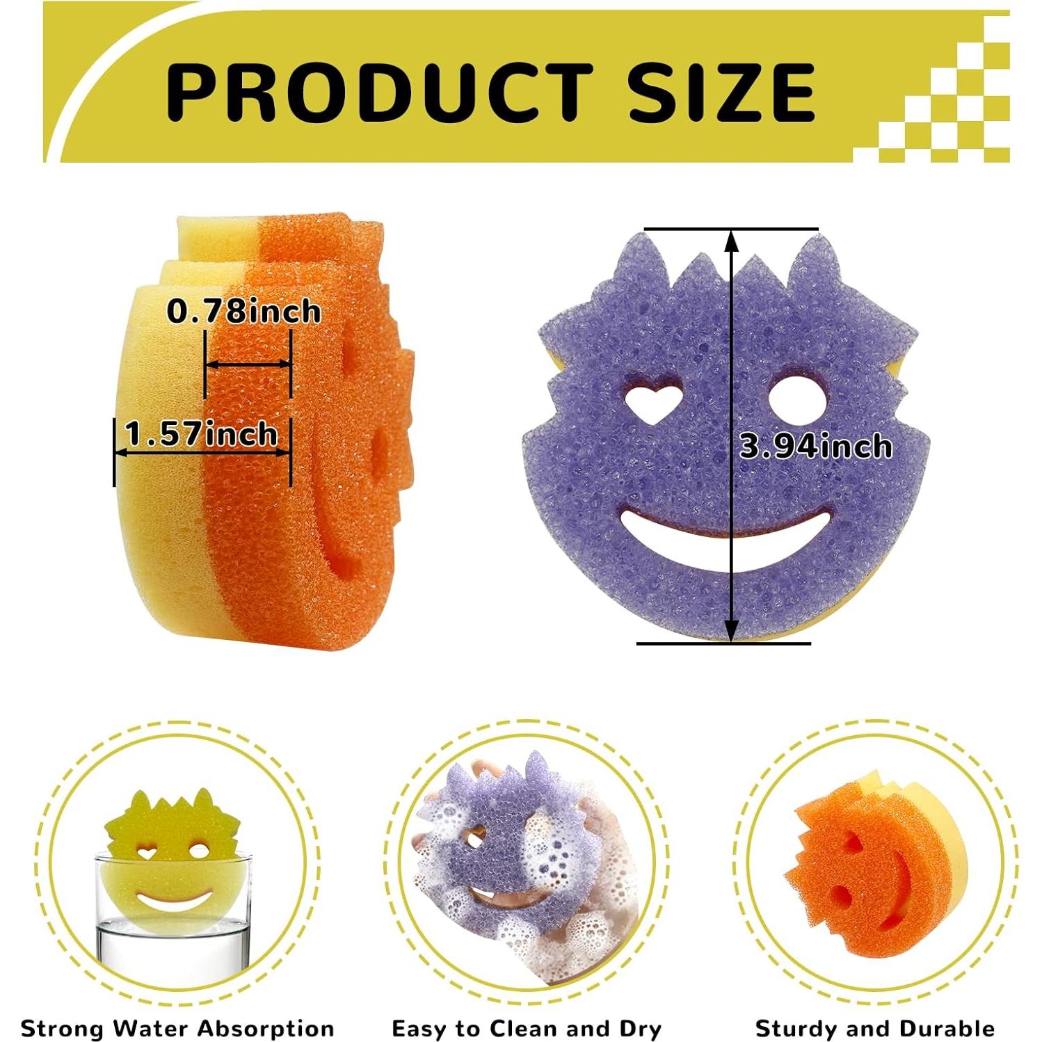 Esponjas de Fregar Saiqiang, Paquete de 15 Doble Cara 10cm