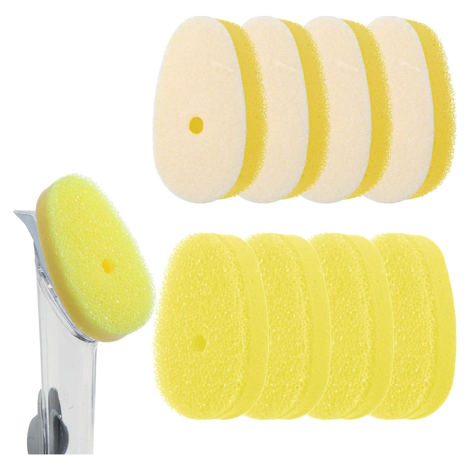 8 Recambios de Esponja Gjinxi para Varitas de Platos Amarillo