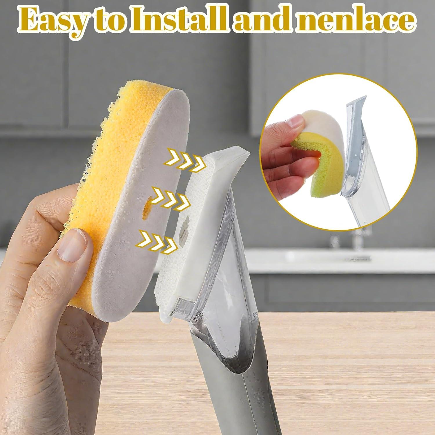 8 Recambios de Esponja Gjinxi para Varitas de Platos Amarillo