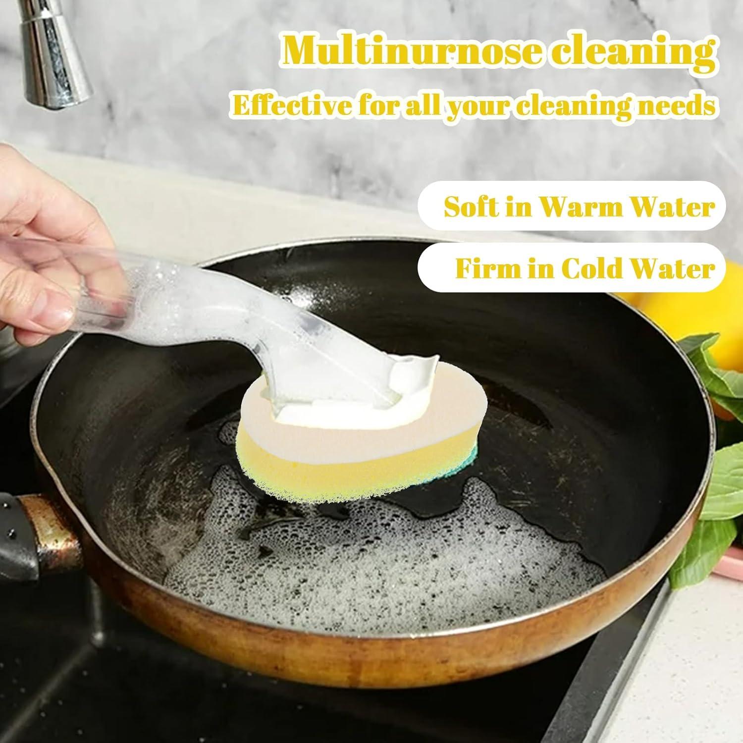 8 Recambios de Esponja Gjinxi para Varitas de Platos Amarillo