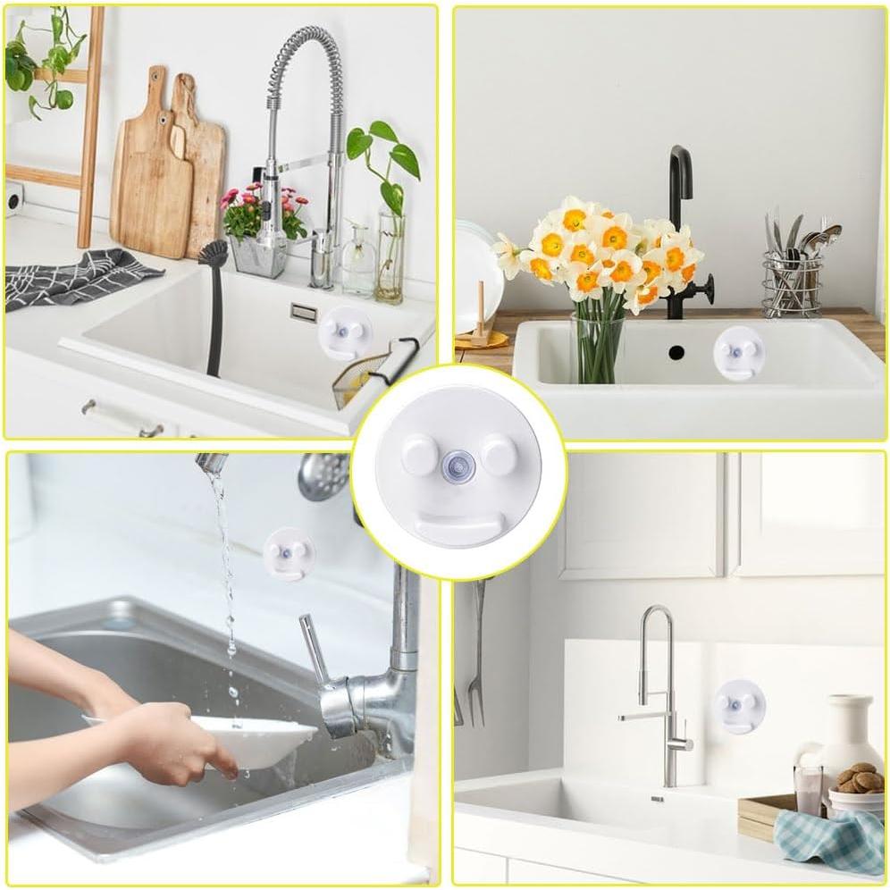 Soporte de Esponja Sufune 2 Pack con Ventosa - Blanco