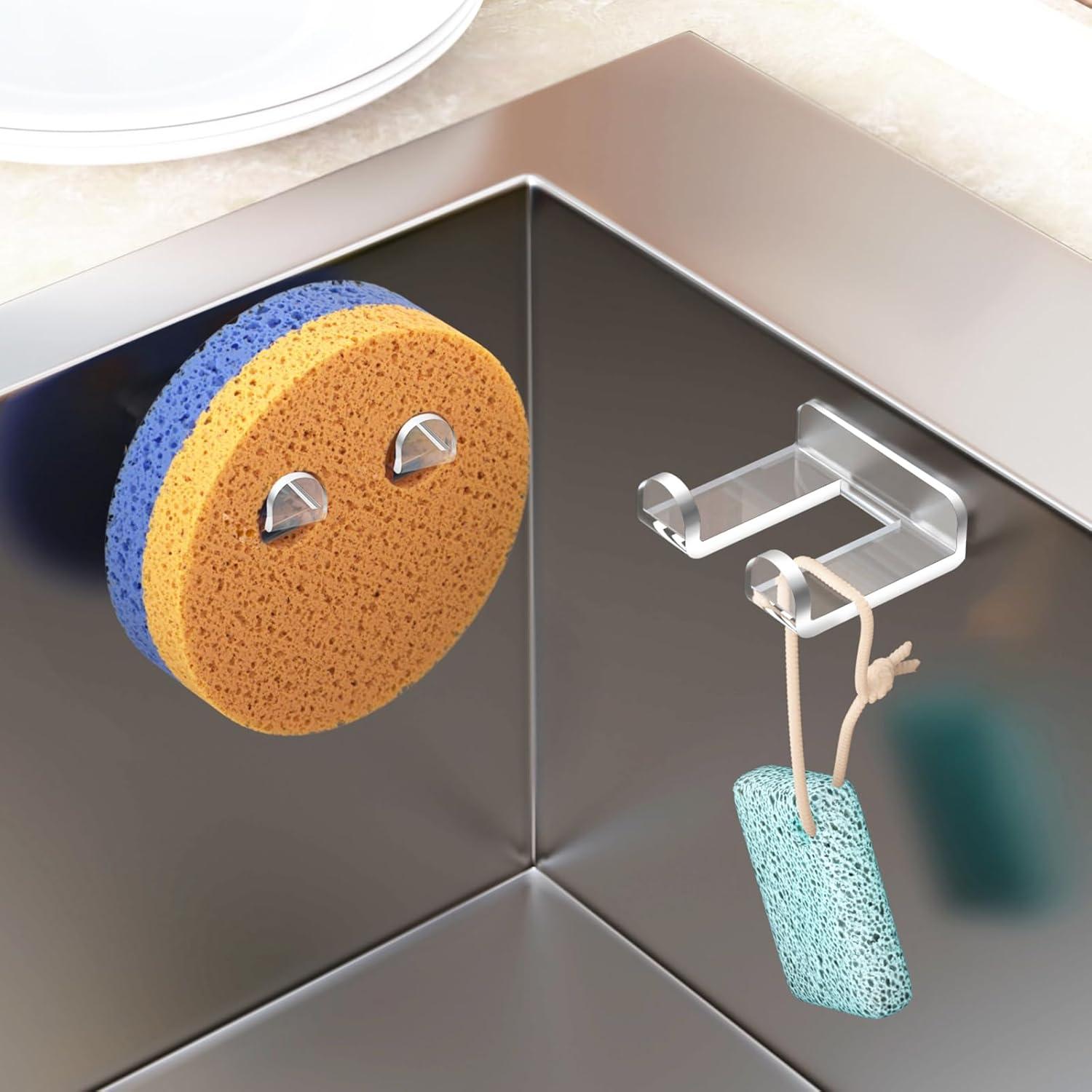 Soportes de Esponja de Cocina NiHome Acrílico Transparente - 2 Piezas