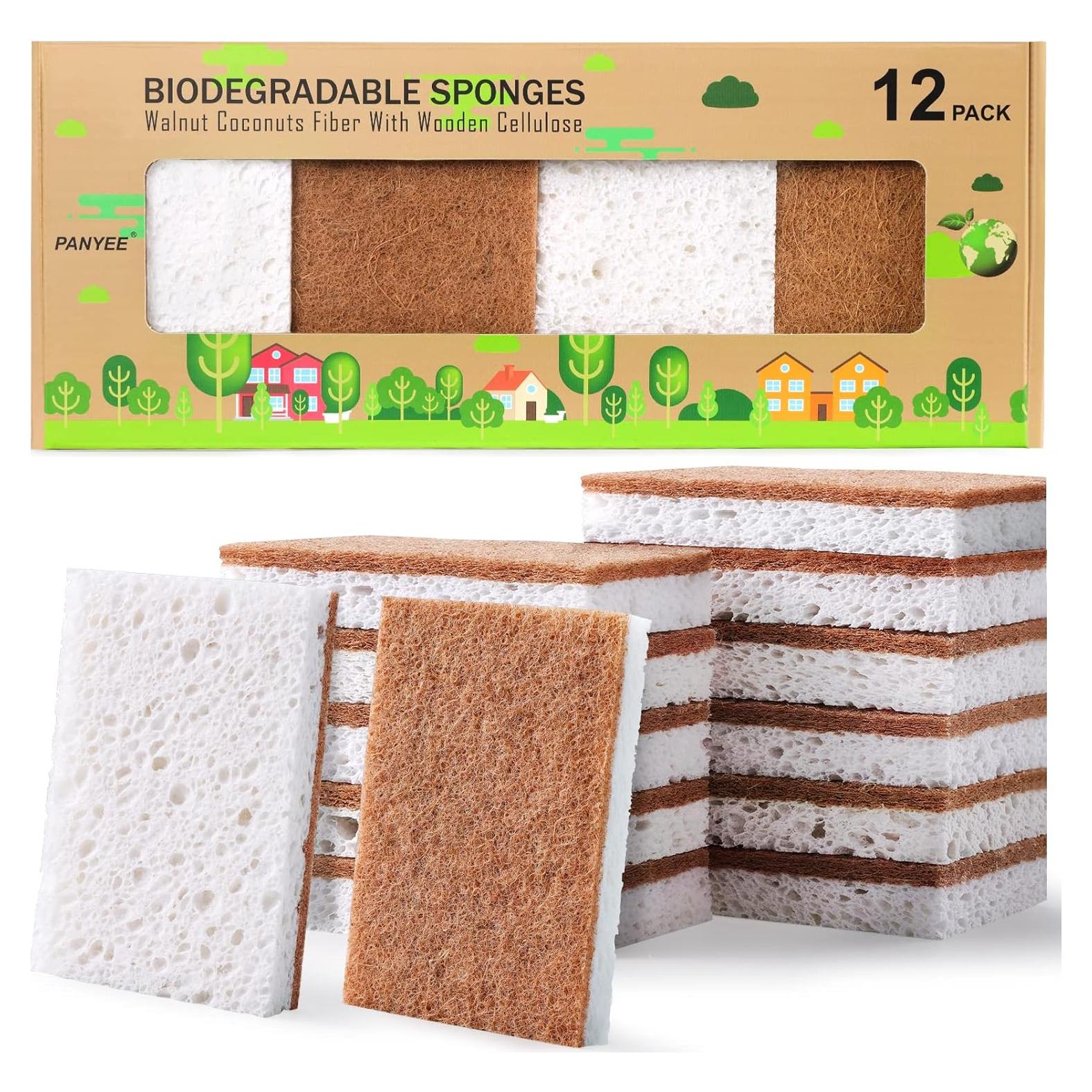 Esponjas de Cocina Ecológicas PANYEE - 12 Unidades Biodegradables
